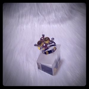 Unique Sphere Gemstone Ring, s 7.5